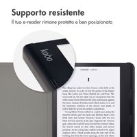 imoshion Design Slim Hard Case Sleepcover met stand Kobo Sage / Tolino Epos 3 - Blossom Watercolor Black