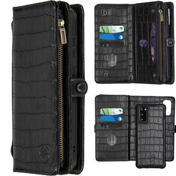 imoshion 2-in-1 Wallet Bookcase Samsung Galaxy S20 - Black Crocodile