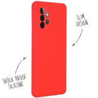 Accezz Liquid Silicone Backcover Samsung Galaxy A72 - Rood