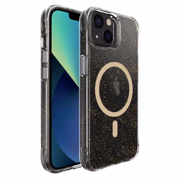 imoshion Clear Glitter Backcover met MagSafe Apple iPhone 13 - Goud