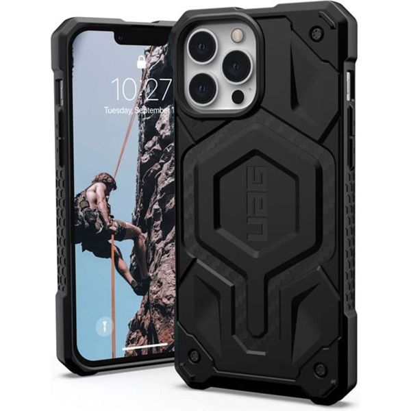 UAG Monarch Backcover MagSafe iPhone 13 Pro Max - Carbon Fiber