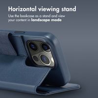 Accezz 2-in-1 Leather Bookcase with MagSafe Apple iPhone 15 Pro - Nightfall Blue