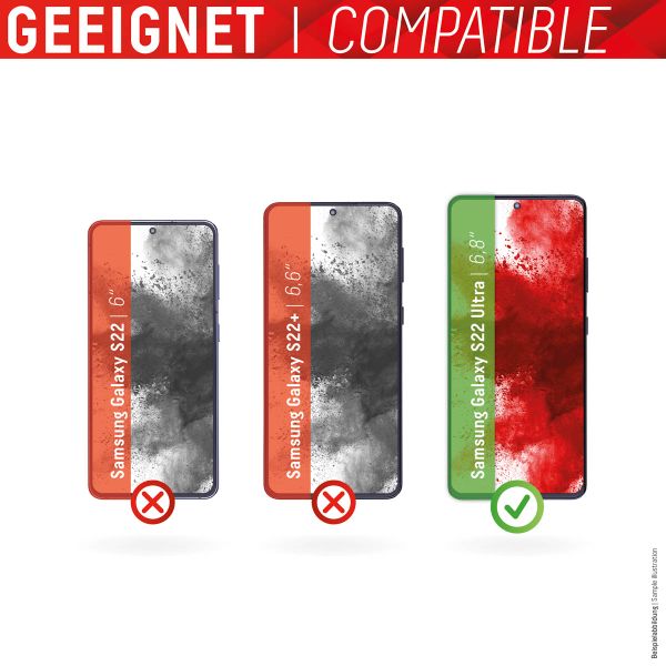 Displex Screenprotector Real Glass Full Cover Samsung Galaxy S22 Ultra