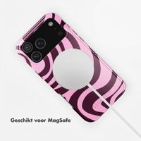 Selencia Vivid Backcover met MagSafe Apple iPhone 18 Pro / 17 Pro - Wavy Swirl Pink Plum