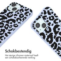imoshion Siliconen design hoesje met koord Apple iPhone 15 - Animal Lila
