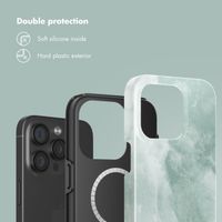 Selencia Vivid Back Cover with MagSafe Apple iPhone 15 Pro - Marble Grayed Jade