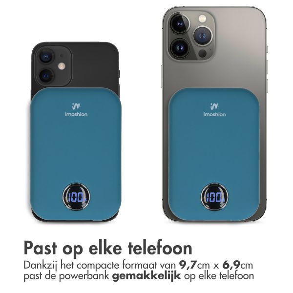 imoshion MagSafe Powerbank 10.000 mAh - Draadloze powerbank - Quick Charge en Power Delivery - Blauw