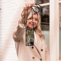 imoshion Design hoesje met koord Samsung Galaxy A50 - Bladeren - Goud