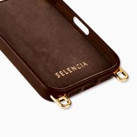 Selencia Rivièra MagSafe Backcover met afneembare haakjes Apple iPhone 17 Pro Max - Choco Brown