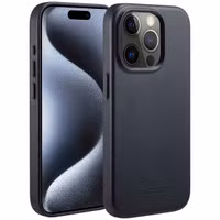 Accezz MagSafe Leather Backcover Apple iPhone 15 Pro - Onyx Black