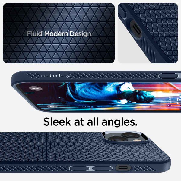 Spigen Liquid Air Backcover iPhone 14 Pro - Donkerblauw