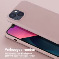 Selencia Siliconen hoesje met afneembaar koord Apple iPhone 13 - Sand Pink