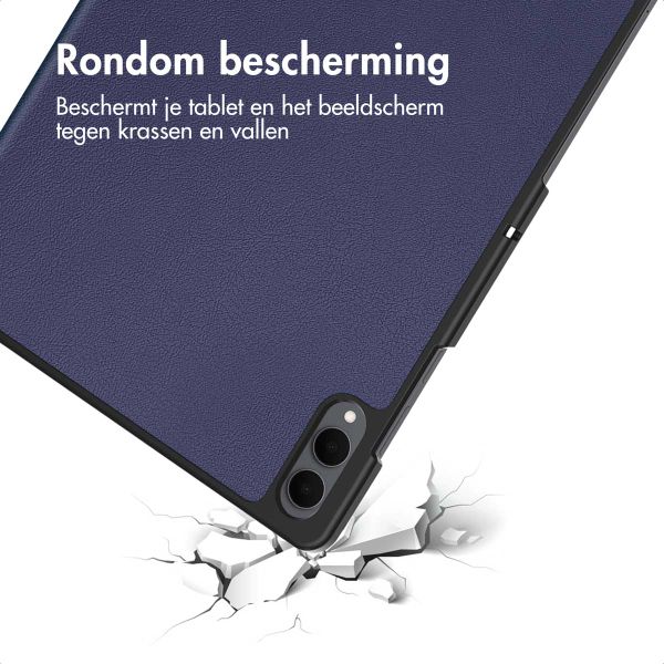 imoshion Trifold Bookcase Samsung Galaxy Tab S11 Ultra - Donkerblauw