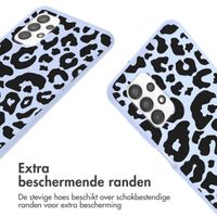 imoshion Siliconen design hoesje met koord Samsung Galaxy A13 (4G) - Animal Lila