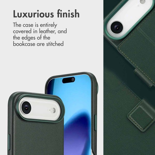 Accezz 2-in-1 Leather Bookcase with MagSafe Apple iPhone Air - Cedar Green