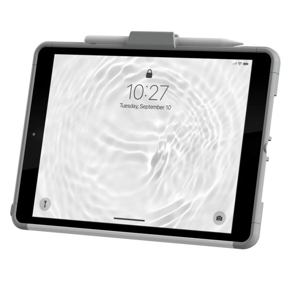 UAG Scout Healthcare backcover met strap Apple iPad 9 (2021) 10.2 inch / iPad 8 (2020) 10.2 inch / iPad 7 (2019) 10.2 inch - Wit / Grijs