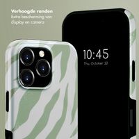 Selencia Vivid Backcover met MagSafe Apple iPhone 16 Pro - Colorful Zebra Sage Green