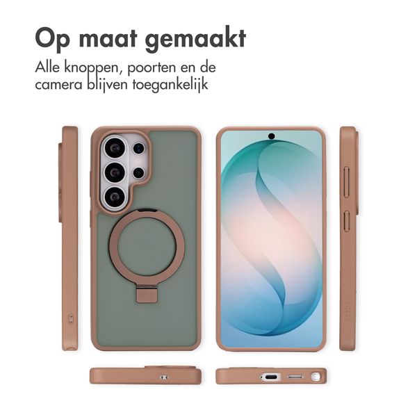 Accezz Ring Stand Backcover met MagSafe Samsung Galaxy S26 Ultra - Bruin