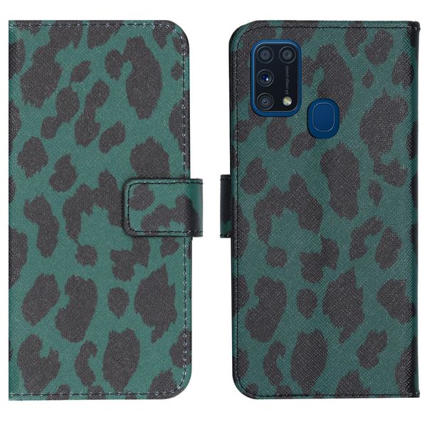 imoshion Design Softcase Bookcase Samsung Galaxy M31 - Green Leopard