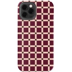 Selencia Vivid Backcover Apple iPhone 12 (Pro) - Check This Burgundy