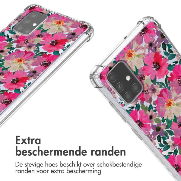 imoshion Design hoesje met koord Samsung Galaxy A71 - Flower Water