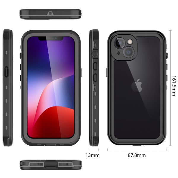 Redpepper Dot Plus Waterproof Backcover Apple iPhone 13 - Zwart