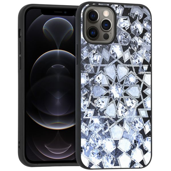 imoshion Design hoesje iPhone 12 (Pro) - Grafisch - Zilver Bling