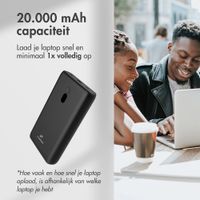 imoshion Laptop Powerbank 20.000 mAh - Quick Charge en Power Delivery - 100W - Zwart