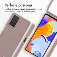 imoshion Siliconen hoesje met koord Xiaomi Redmi Note 11 Pro - Sand Pink