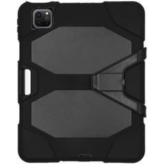 Extreme Protection Army Backcover iPad Air 11 inch (2024) M2 / Air 5 (2022) / Air 4 (2020) - Zwart