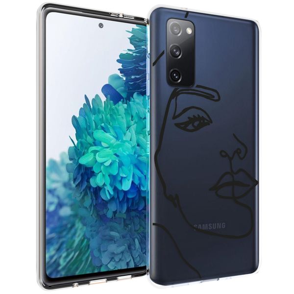 imoshion Design hoesje Samsung Galaxy S20 FE - Line Art Woman Black