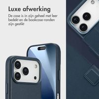 Accezz Leather Bookcase 2-in-1 met MagSafe Apple iPhone 17 Pro - Nightfall Blue
