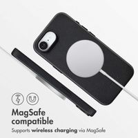 Accezz Leather Back Cover with MagSafe Apple iPhone 17e / 16e - Onyx Black