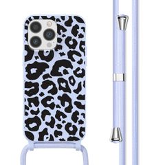 imoshion Siliconen design hoesje met koord Apple iPhone 13 Pro - Animal Lila