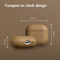 Accezz Echt Leren Case AirPods 4 - Taupe