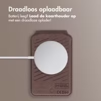 Accezz Magnetische Leren Wallet met standaard - Geschikt voor Apple Find My - Coffee Brown