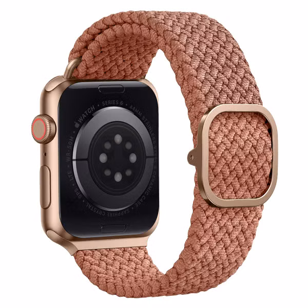 Uniq Aspen Braided bandje Apple Watch Series 1 t/m 11 / SE / Ultra (44/45/46/49 mm) - Grapefruit Pink