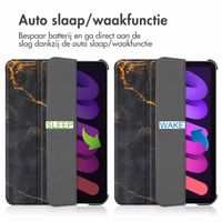 imoshion Design Trifold Bookcase Apple iPad Mini 7 (2024) / iPad Mini 6 (2021) - Black Marble