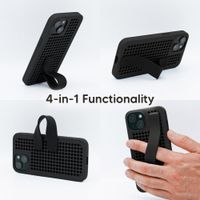 Callbuddy Hoesje met Strap Apple iPhone 17e / 16e / 15 / 14 / 13 - Epic Black