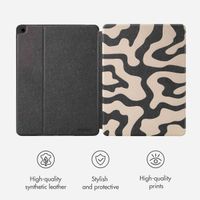 Selencia Vivid Tablet Case Apple iPad 9 (2021) 10.2 inch / iPad 8 (2020) 10.2 inch / iPad 7 (2019) 10.2 inch - Art Wave Black