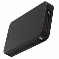 Accezz Powerbank 10.000 mAh met geïntegreerde kabels - Zwart