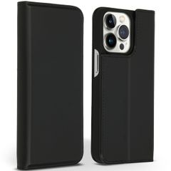 Accezz Premium Leather Slim Bookcase Apple iPhone 13 Pro - Zwart