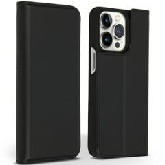 Accezz Premium Leather Slim Bookcase iPhone 13 Pro - Zwart