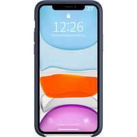 Valenta Luxe Leather Backcover iPhone 11 - Donkerblauw