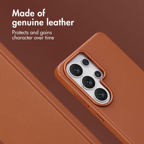 Accezz Leather Back Cover with MagSafe Samsung Galaxy S26 Ultra - Sienna Brown
