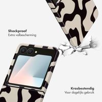 Selencia Vivid Backcover Samsung Galaxy Z Flip 7 - Art Wave Black