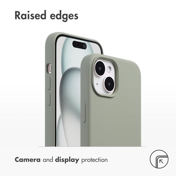 Accezz Liquid Silicone Back Cover with MagSafe Apple iPhone 15 - Cooper Green