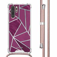 imoshion Design hoesje met koord Huawei P30 Pro - Bordeaux Graphic