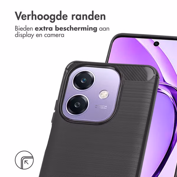 imoshion Brushed Backcover Oppo A40 (4G) / Oppo A40M (4G) / Oppo A60 (5G) - Zwart