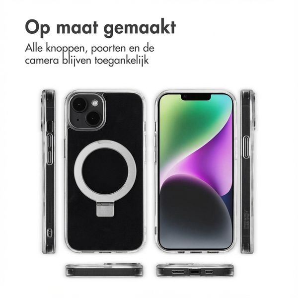 Accezz Ring Stand Backcover met MagSafe Apple iPhone 14 - Transparant